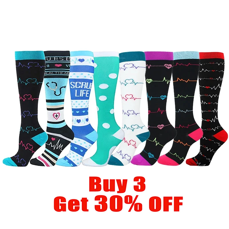 Компрессионные спортивные носки для мужчин и женщин компрессионные чулки бега с