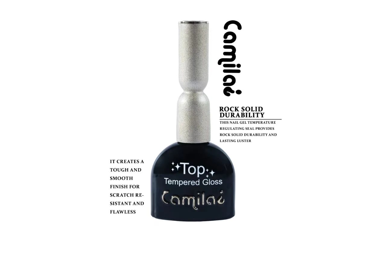 Камила: 2 шт. по 15 мл, гель-лак Hema&Tpo Free Rubber Base & Top Coat Brilhante UV LED для маникюра, подарок (art.: 3920da1a7721b) - 3920da1a7721b