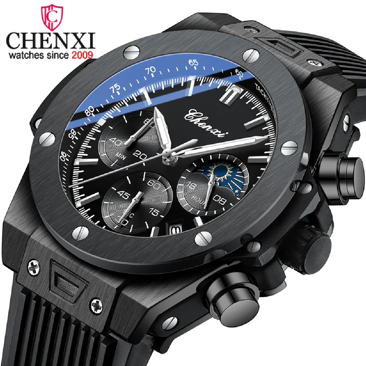 

CHENXI Fashion Date Watch Men Top Brand Luxury Male Clock Chronograph Sport Mens Quartz Big Dial Wrist Watch Relogio Masculino