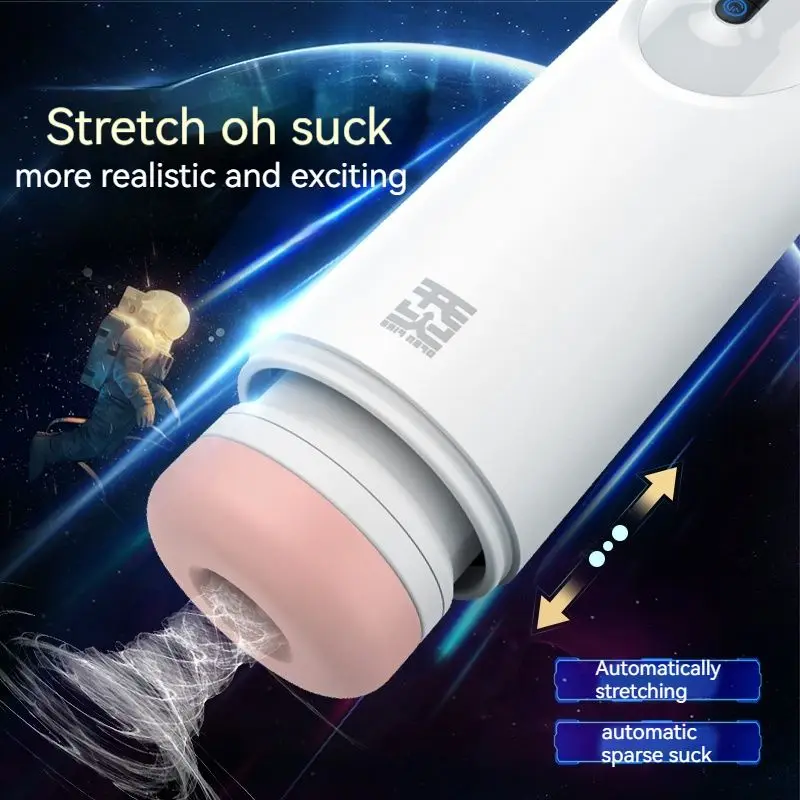 Automatic Sucking Mastuburator Cup Vibrator Penis Training Male Masturbation Telescopic Rotating Aircraft Cup Sex Toys for Men