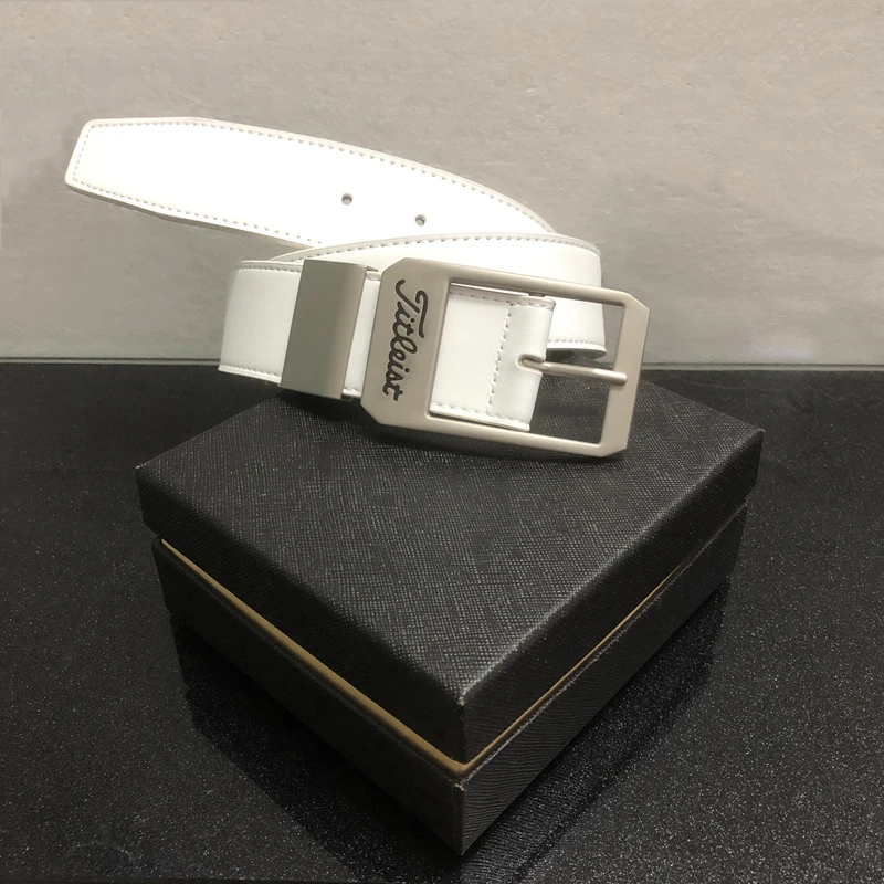 Golf belt casual leather strap golf white sports match belt