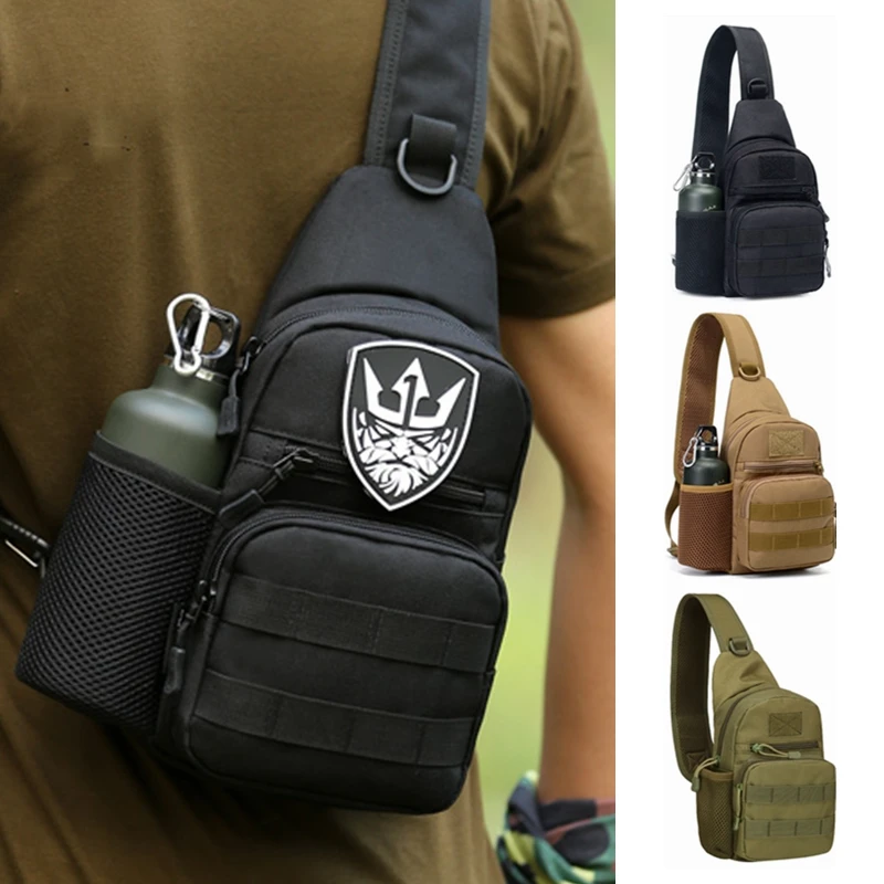 Military Tactical Shoulder Bag Men Hiking Backpack Nylon Outdoor Hunting Camping Fishing Molle Army Trekking Chest Sling | Спорт и