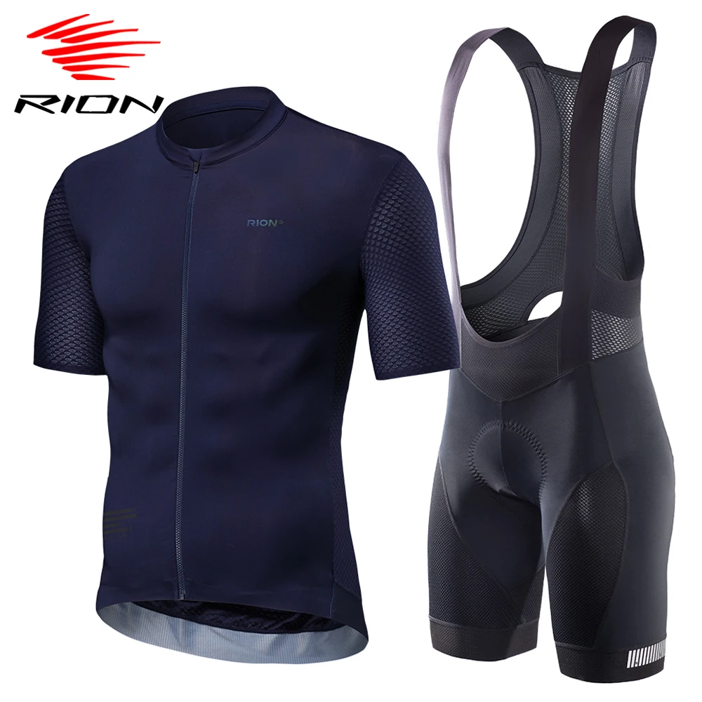 RION 2022 New Men's Cycling Sets For Bicycle Jersey Maillot Summer Shirt Bib Shorts 5h Road Bike Triathlon Outdoor Sportwear