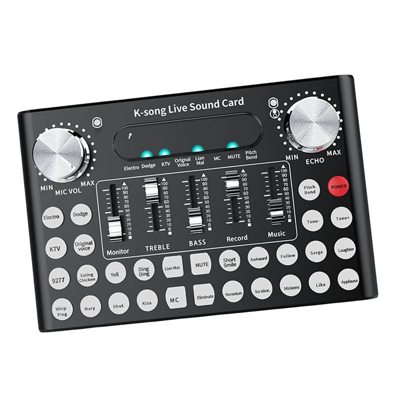 

Металлическая внешняя звуковая карта, голосовая карта, BT аудио Миксер для компьютеров, сотовых телефонов, живущего вещания, ноутбука, планш...