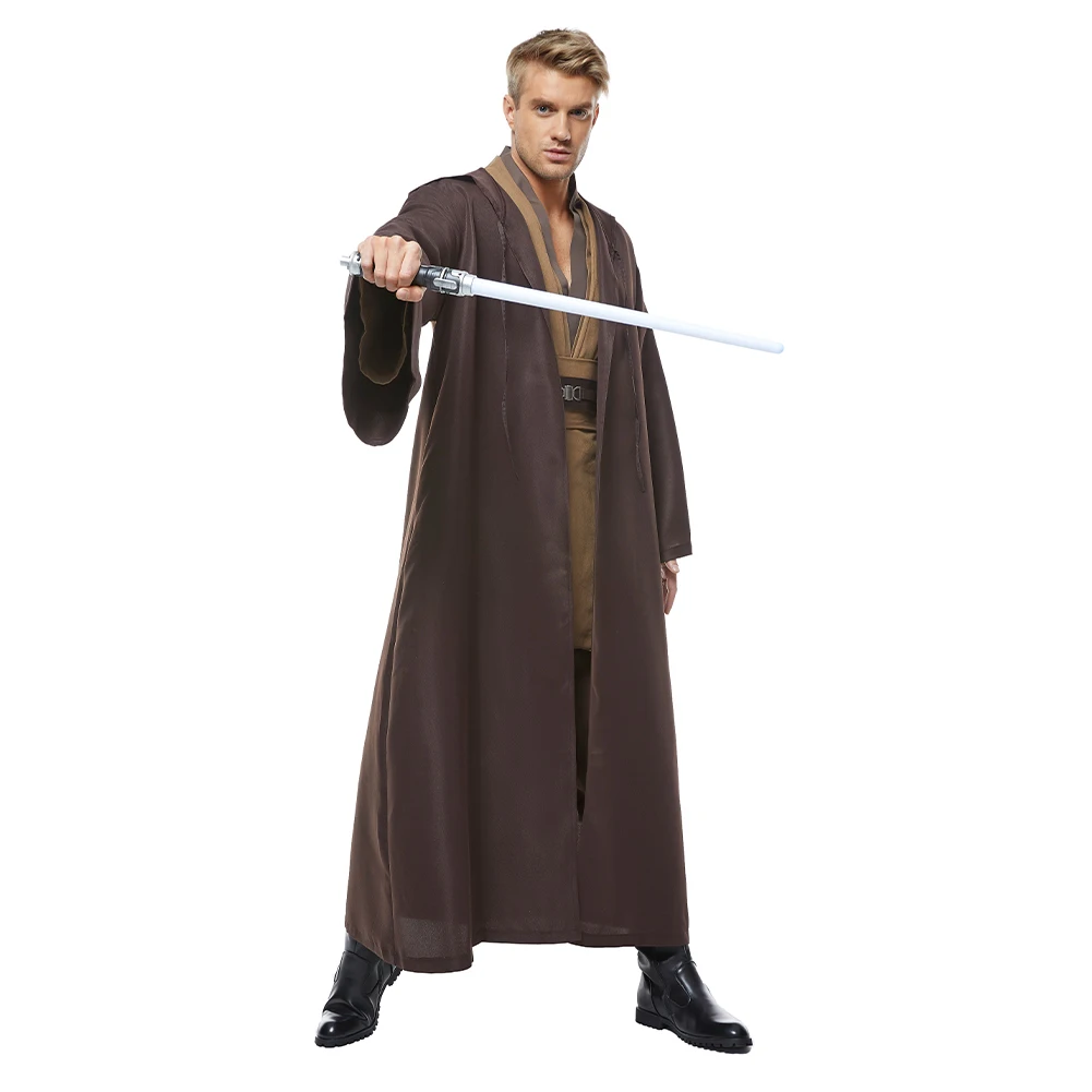 Костюм Kenobi Jedi/Anakin Skywalker TUNIC Black Robe для косплея на Хэллоуин и карнавале