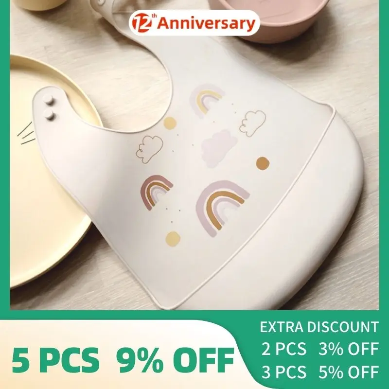 

Silicon Baby Feeding Bib Long Sleeve Print Infant Eating Apron Waterproof Silicone Drawing Children Smock Bpa Free Baby's Item