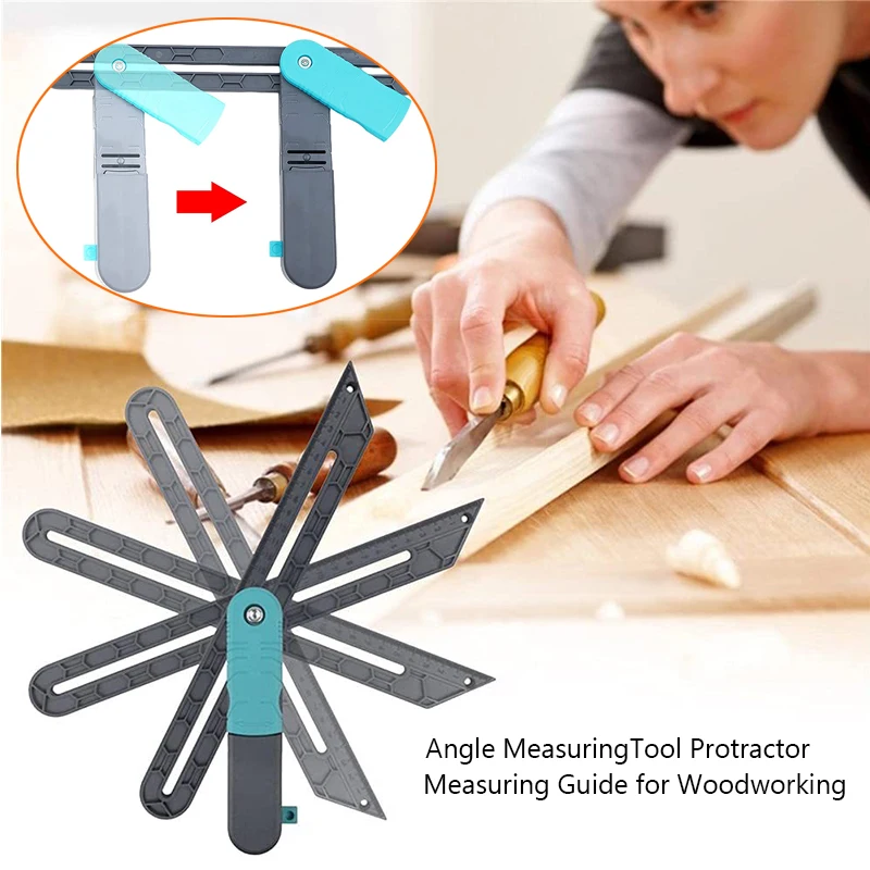 Adjustable Angle Ruler with Lock Fast Marking Woodworkers Accessories Contour Edge Rule Protractor Goniometer Gauge Measure Tool |