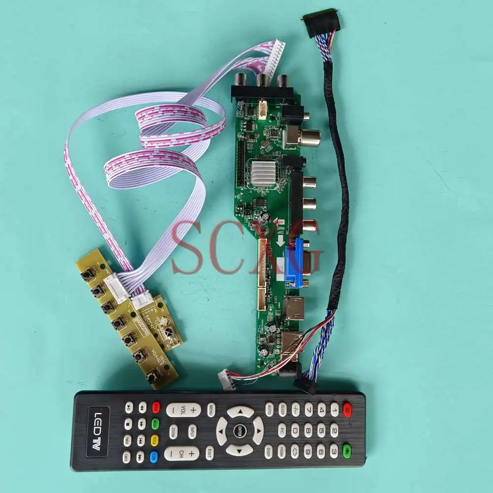 

Комплект платы управления для LTN156AT02-D09 ЖК-контроллер 15,6 "монитор DVB цифровой сигнал 1366 768 LVDS 40 Pin USB AV VGA HDMI-совместимый