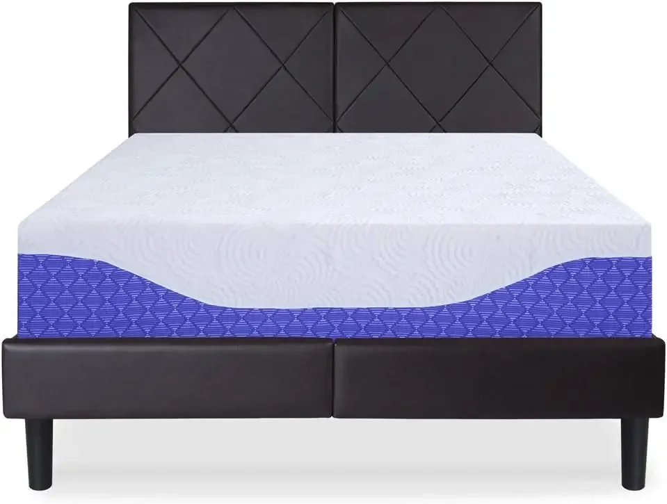 12-дюймовый многослойный матрас из пены с эффектом памяти I-Gel | Кобальтовый синий