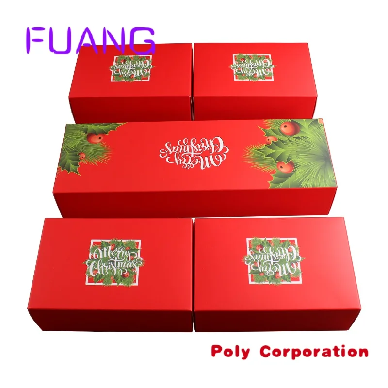 Custom LOGO Paper Product Cookie Candy Chocolate Cookie Packaging Box Merry Christmas Present Eve packing box for small business