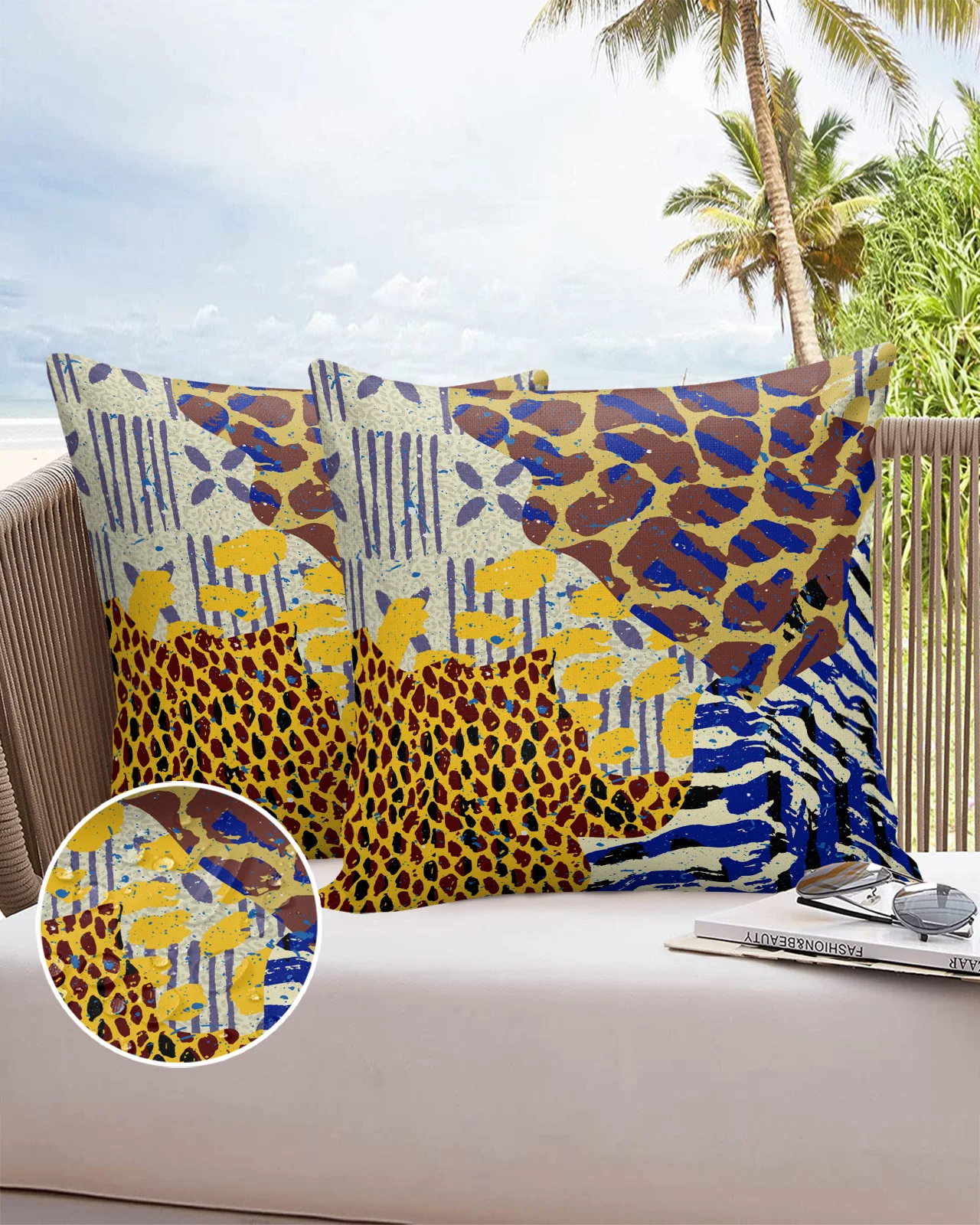 

Leopard Tiger Skin Texture Pattern Fashion Bed Pillow Cover Sofa Pavilion Decorative Pillowcase Balcony Office Car Cushion Cover