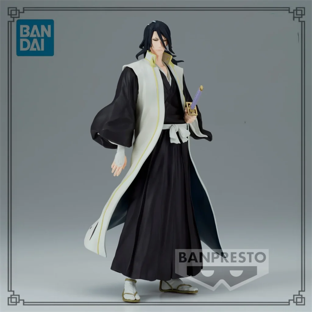 

In Stock Bleach Kuchiki Byakuya SOLID AND SOULS Anime Figure Original PVC Action Figures Toys for Children Bandai Doll 17cm
