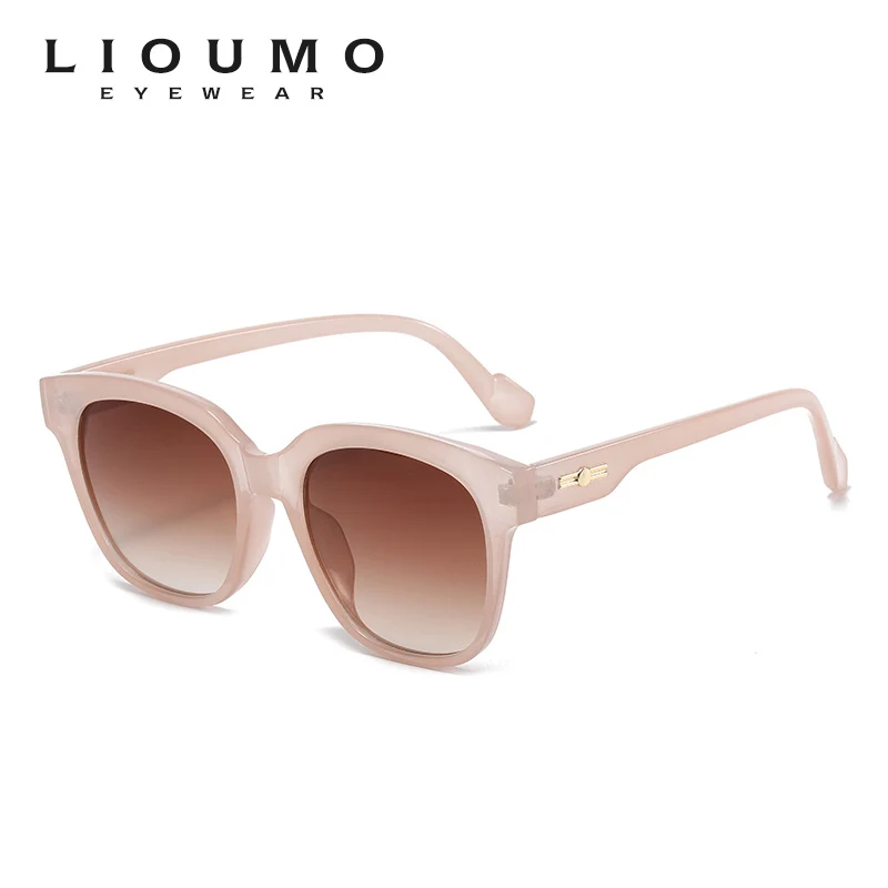 

LIOUMO Fashion Oversized Square Sunlgasses Women Brand Designer Retro Glasses Men Trendy Gradient Tea Eyewear lentes vintage