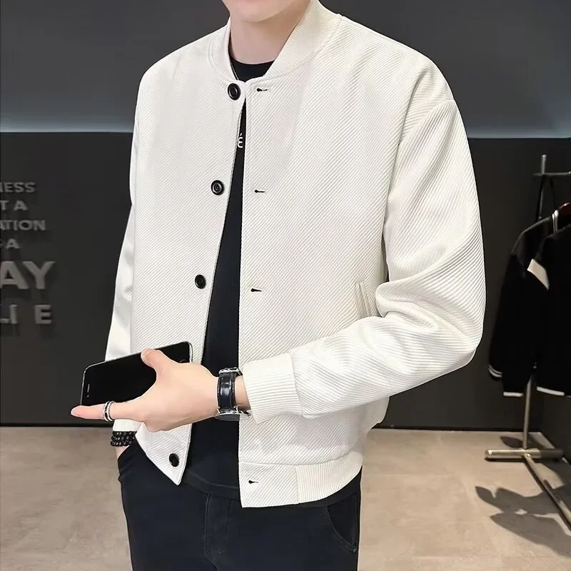 Модная высококачественная повседневная мужская бейсбольная куртка свободного