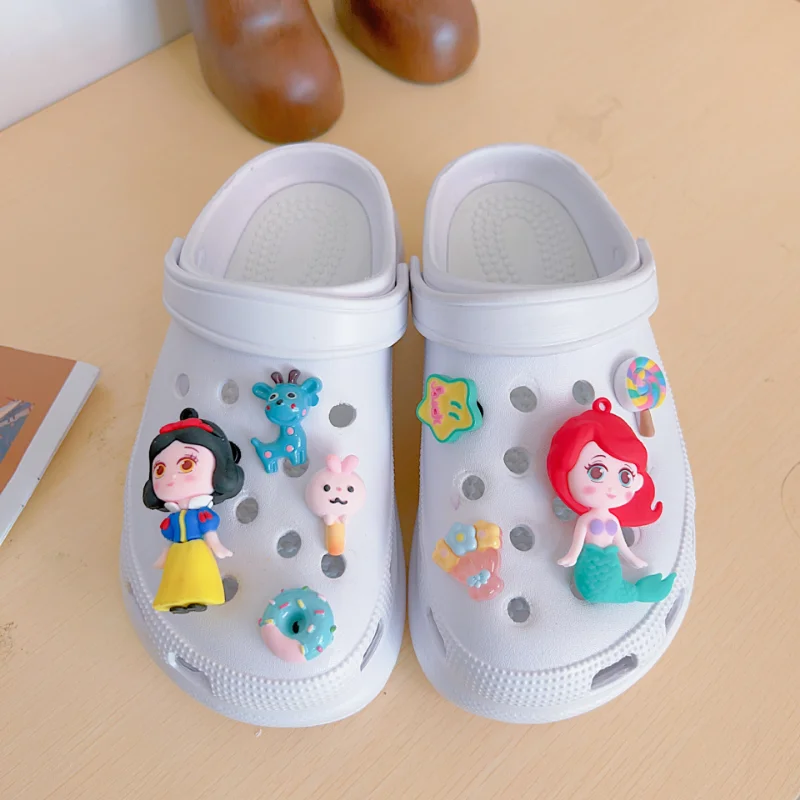 

Милая белоснежная обувь принцессы подвески для Crocs аксессуары для Croc декор для женщин девочек мультфильм обувь Декор Новый