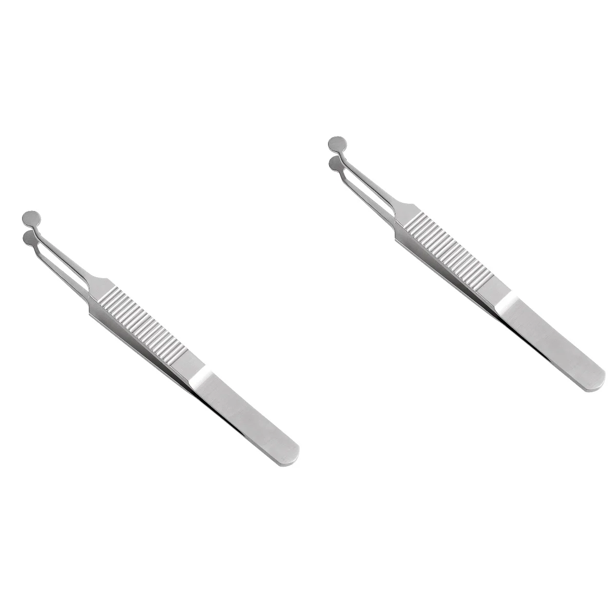 

2pcs Stainless Steel Arita Tauber, Stainless Steel Meibomian Gland Forceps Eyelid Tweezers Eyelid Forceps