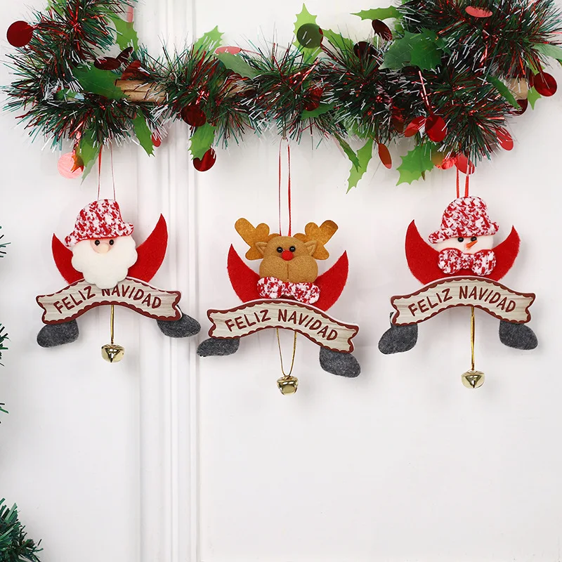 2024 Рождественский подвесной баннер гирлянда овсянка Санта-Клаус бумажный
