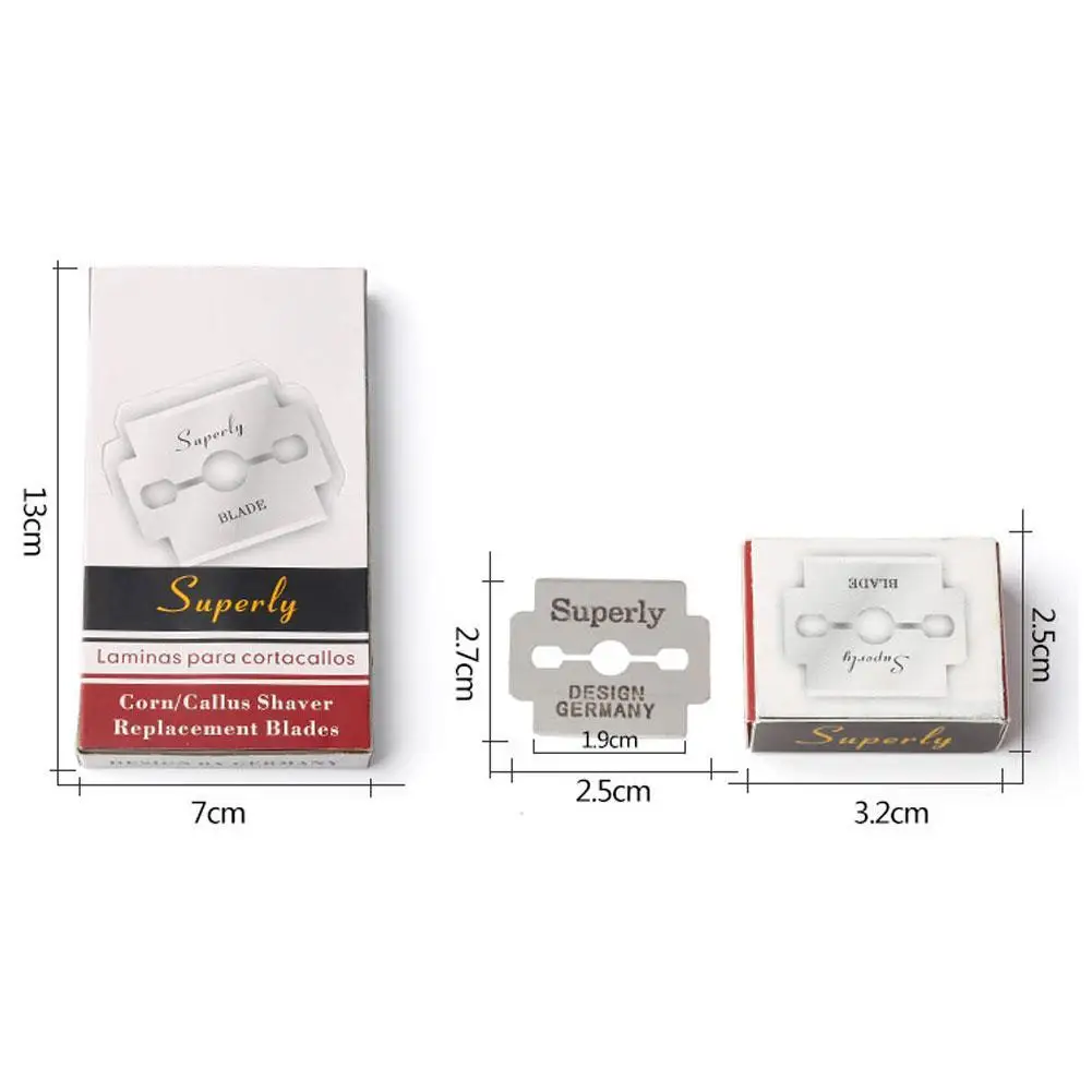 100 шт. стальные сменные лезвия для педикюрной машинки удаления мозолей и