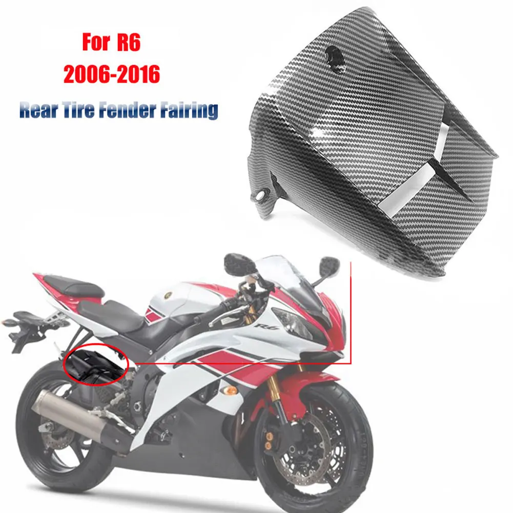 

1Pcs Carbon Fiber Motorbike Rear Fender Mudguard Mud Flap Motocross Splash Guard Fender Fairing For 2006-2016 R6