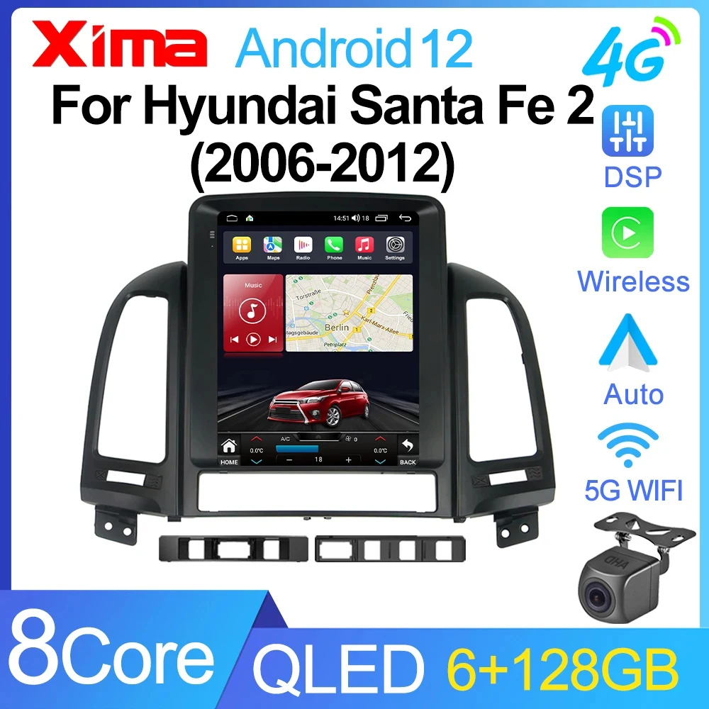 Автомобильный радиоприемник XIMA XV6pro Dsp 2 din Android 12 мультимедийная стереосистема для