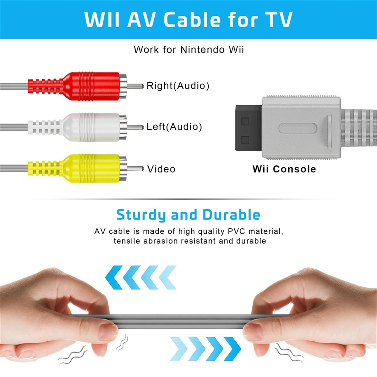 Адаптер питания переменного тока и композитный аудио-и видеокабель для Nintendo Wii