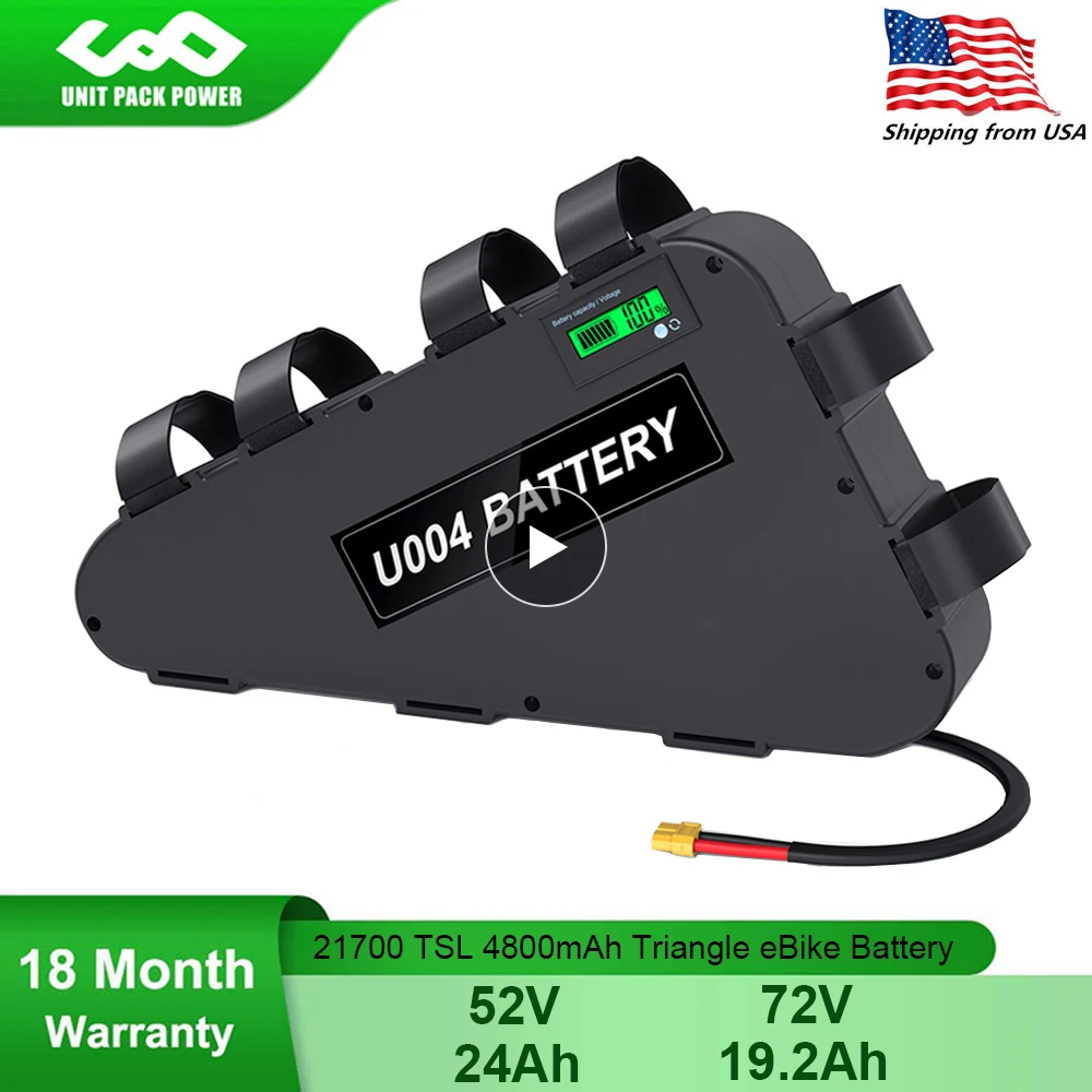 

72V 52V eBike батарея 24Ah 19.2Ah 21700 мощная U004 батарея для 3000W 1500W 1000W 750W 500W Bafang Voilamart AW Ancheer мотор