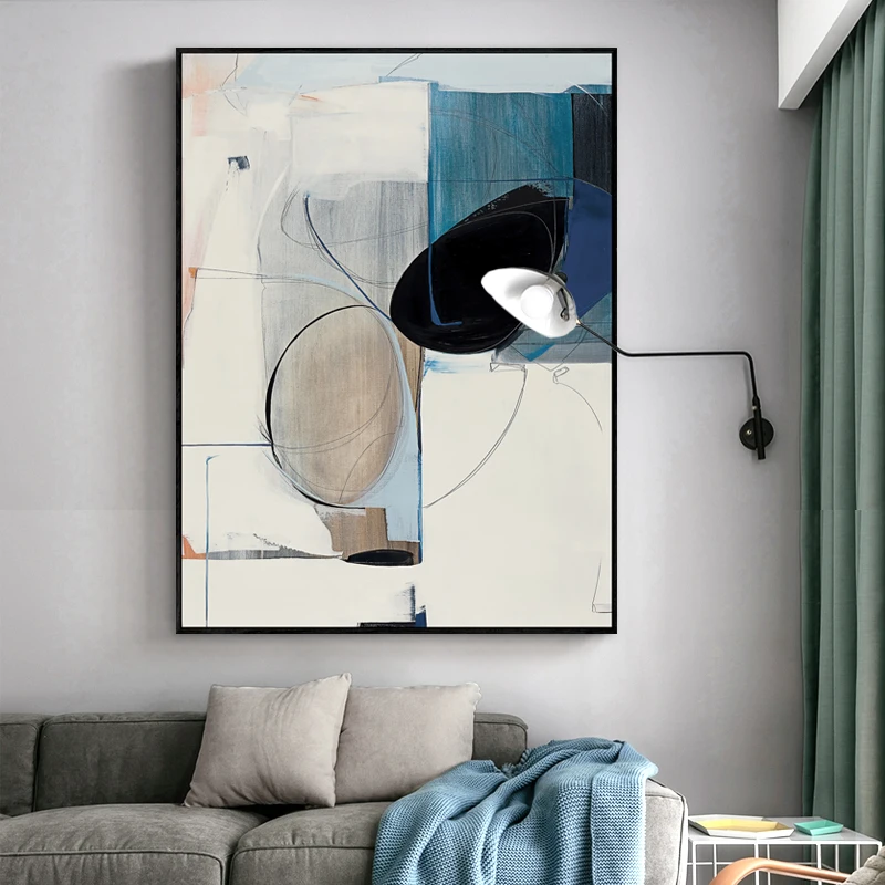 

Современная простая абстрактная декоративная живопись в гостиную, эстетическая винтажная Картина на холсте, Настенная картина, настенное ...