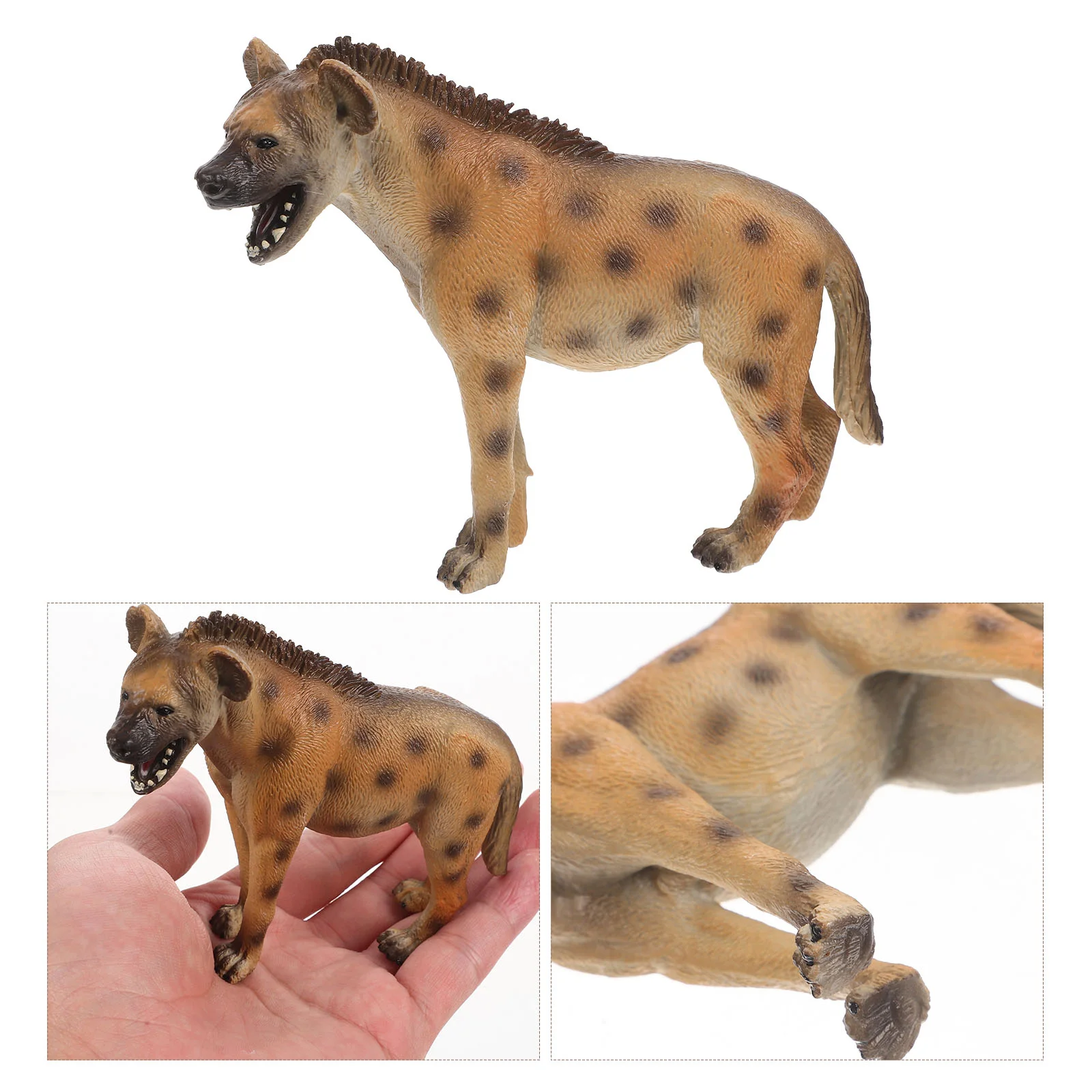 

Plastic Hyena Statue Simulation Hyena Model Imitation Hyena Toy Kids Hyena Cognitive Toy