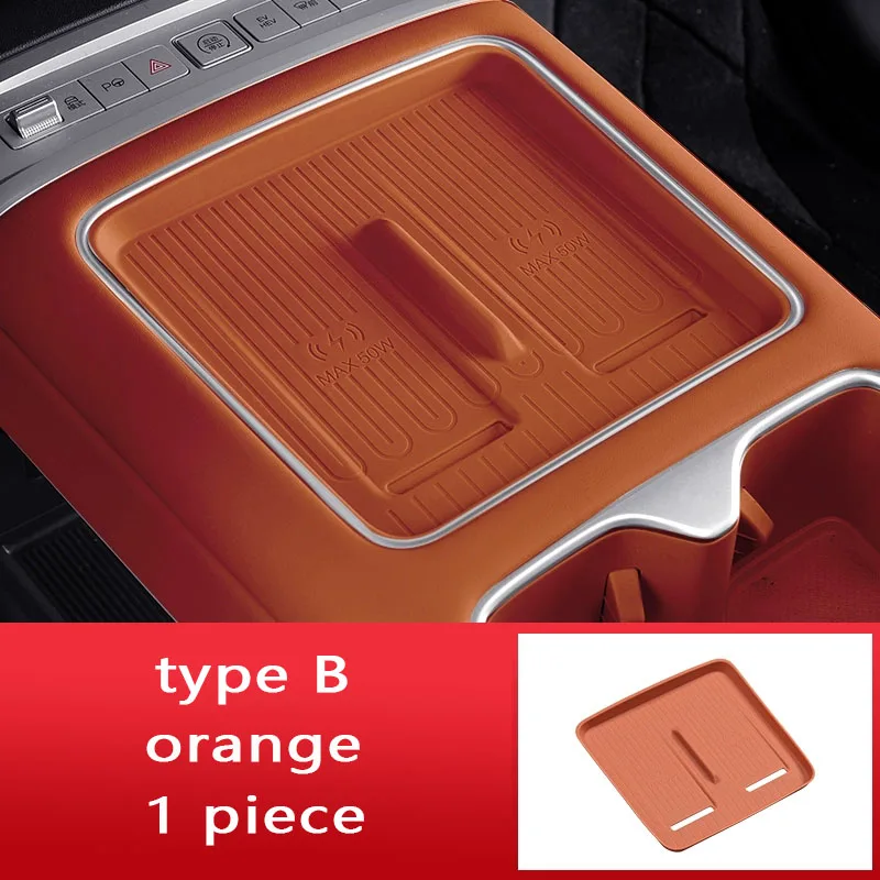 

Авто центральная консоль, силиконовая противоскользящая накладка с беспроводной зарядкой, подходит для BYD Leopard 7, титановый 7 Ti7, аксессуары 2025 2026