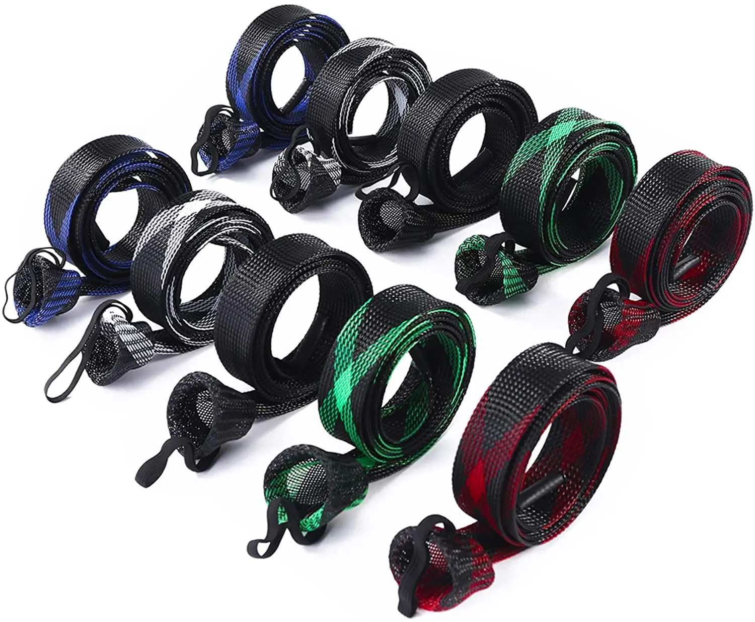 

10Pcs Fishing Rod Sleeve 67inches/74.8inches Covers Braided Mesh Protector Accessories for Sea Fishing