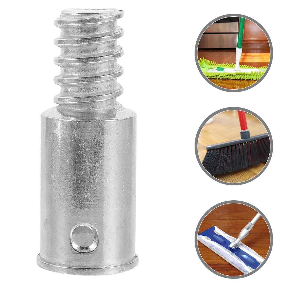 

Broom Handle Attachments Accessories Adapter Tips Stick Pole Extension Threaded End Stainless Steel Parts Mop Replacement