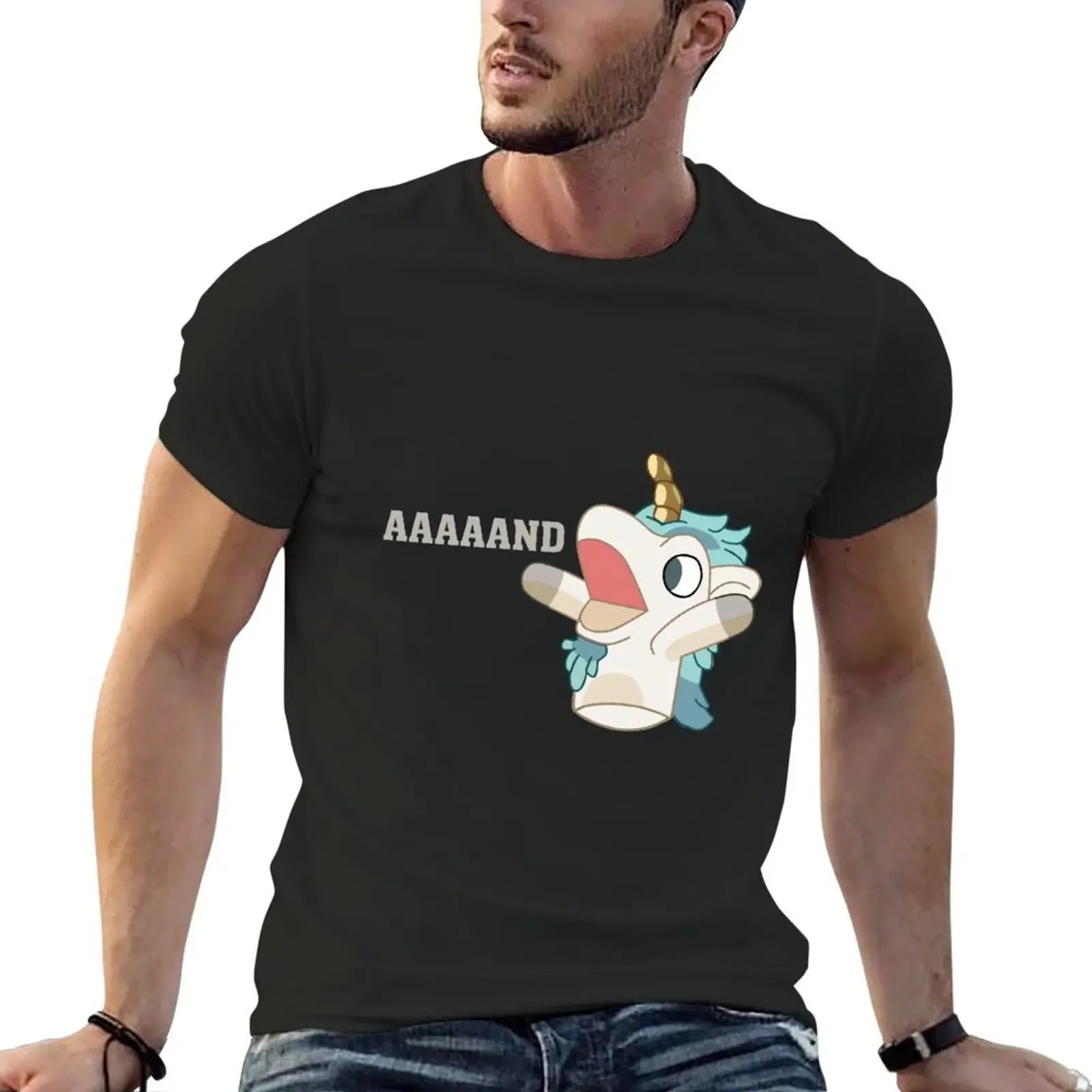 Футболка Unicorse AAAAAAAAAAAND футболки с аниме винтажная рубашка графикой для мужчин