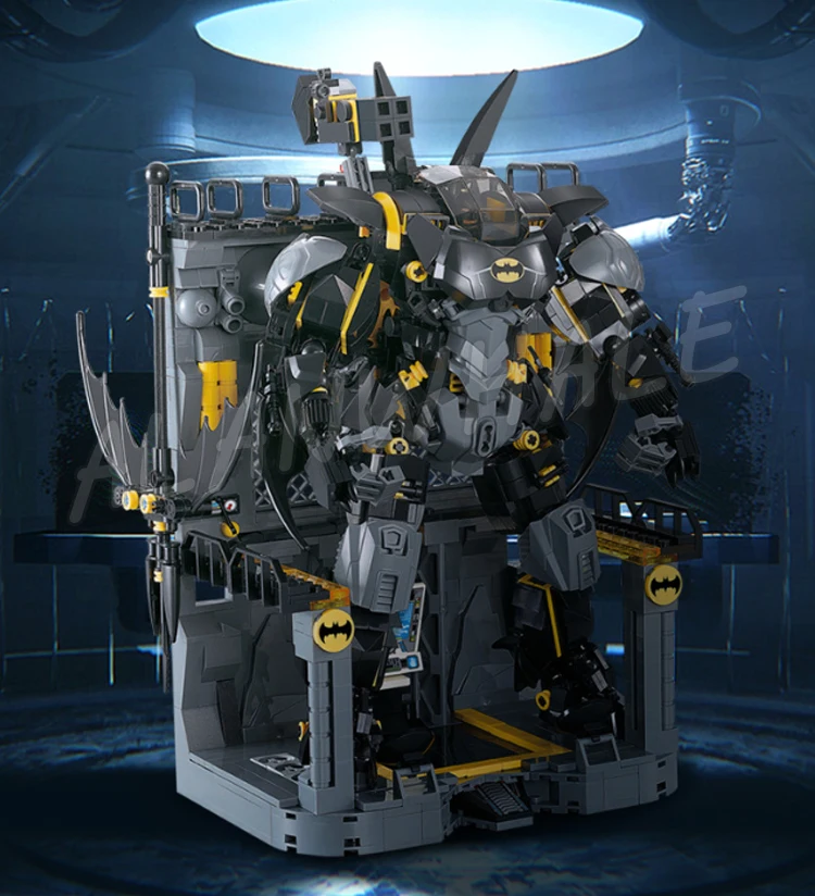 1181 шт. Super Fighter BatMech черные шарниры робота подвижная гаражная платформа база 7143