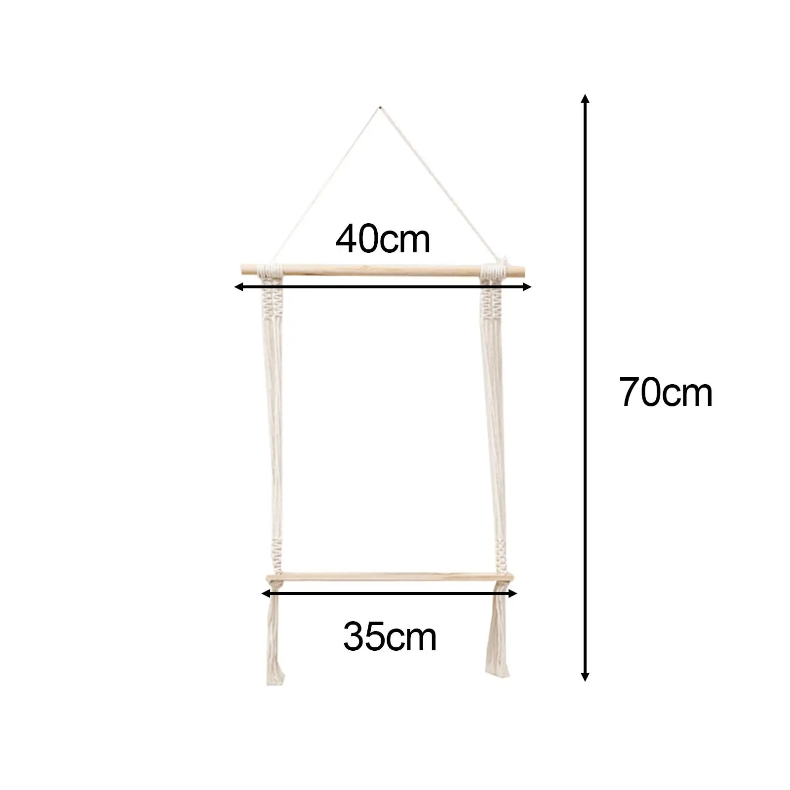 Настенная вешалка для растений в стиле макраме