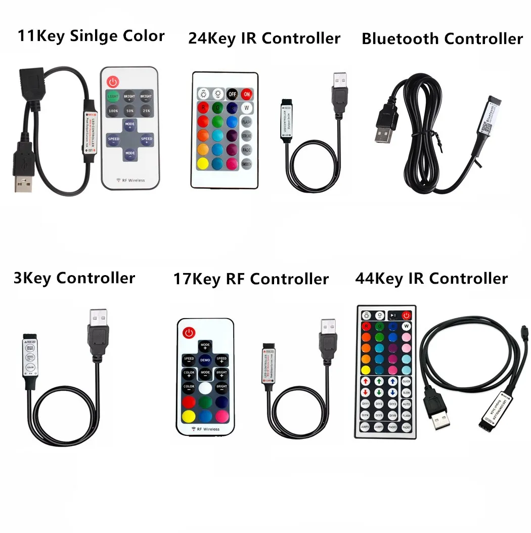 

Светодиодная лента с пультом дистанционного управления, 5 В, USB