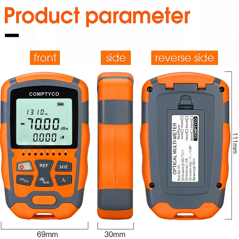 Компактный оптический измеритель мощности COMPTYCO AUA-M70 4 в 1 Визуальный дефектоскоп