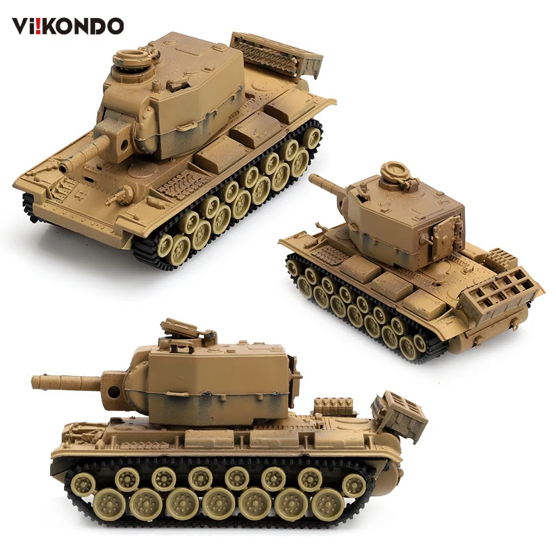 1/72 Assembled Model Tank German Tiger-Type Maintenance Panther M1A2 Merkawa Leopard 2A5 6 Models |