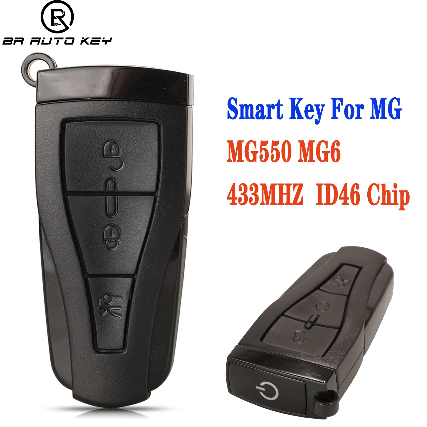 

Smart Remote Car Key Fob For MG MG550 MG6 Morris Garages Replacement Key 2006-2014 3 Buttons 434MHZ with ID46 Chip PCF7941