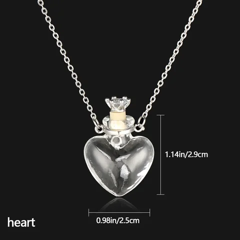 Сердце из титана с флаконом для духов