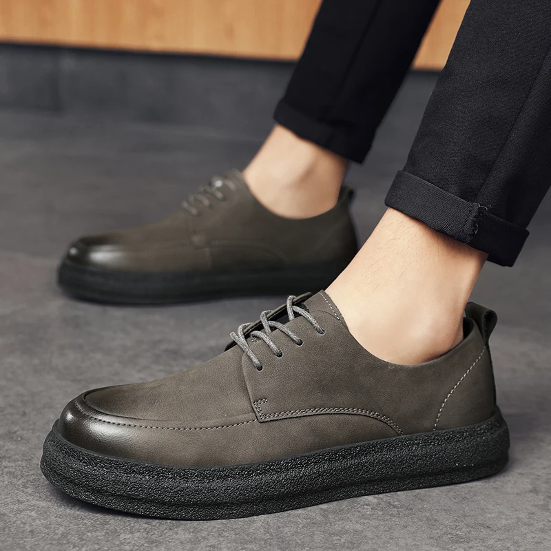

Men's Sneakers genuine Leather Men Shoes Fashion lace up Men Driving Shoes Soft Sapato Masculino Mocassin Homme