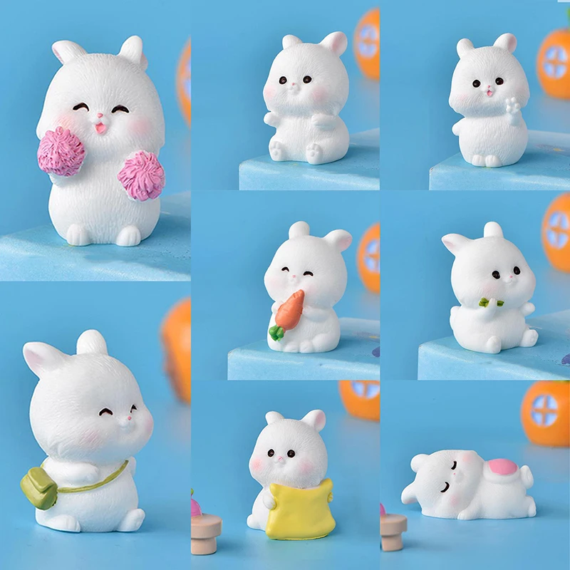 

Micro Landscape Ornament Cute Rabbit Trophy Figurine Home Decor DIY Craft home accessories