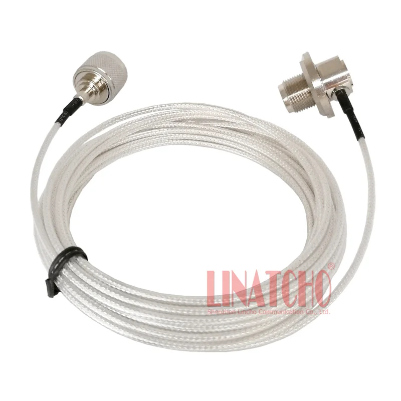 5 Meters White RG316 50Ohm Low Loss N Male to UHF SO239 Coaxial Cable for Mobile Radio Antenna Connection