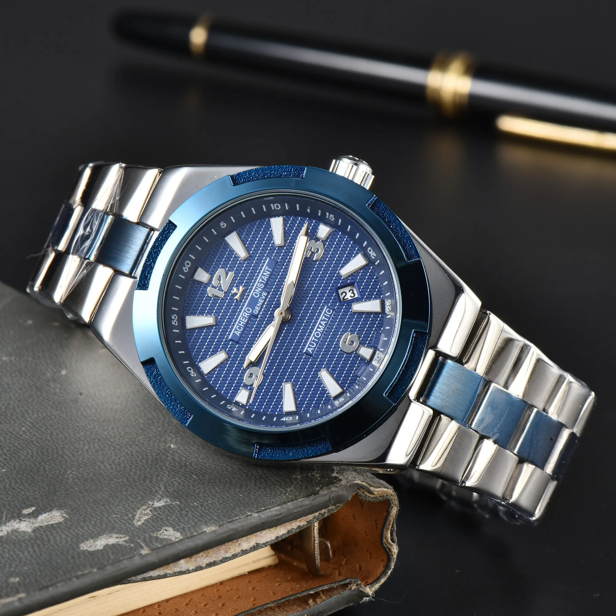 

AAA VC Men's Top Luxury Brand Fashion Quartz Watch Stainless Steel Band Male Wristwatches for Men Clock Relogio Masculino