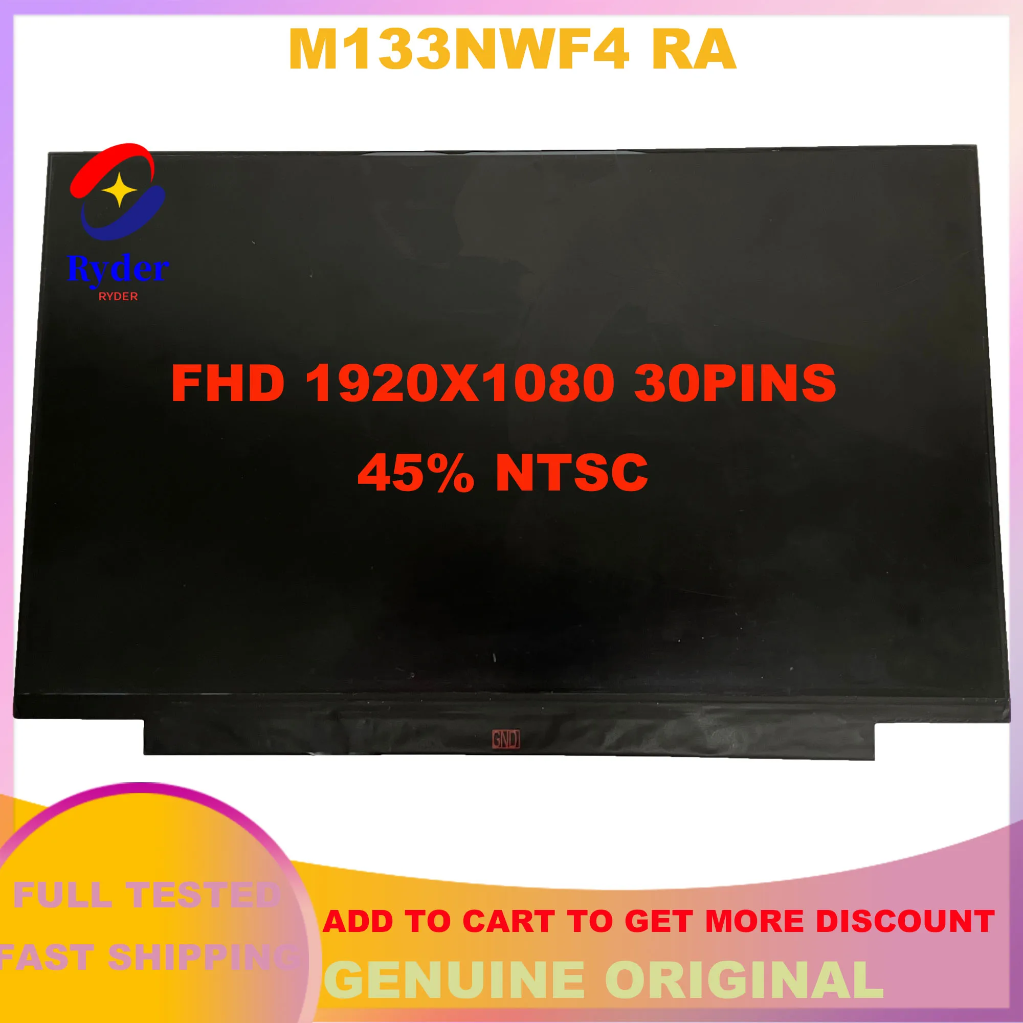 -   13, 3  M133NWF4 RA  IPS 45% NTSC FHD 1920*1080 30  EDP 60  P/N SD10M34136 FRU 02DA371