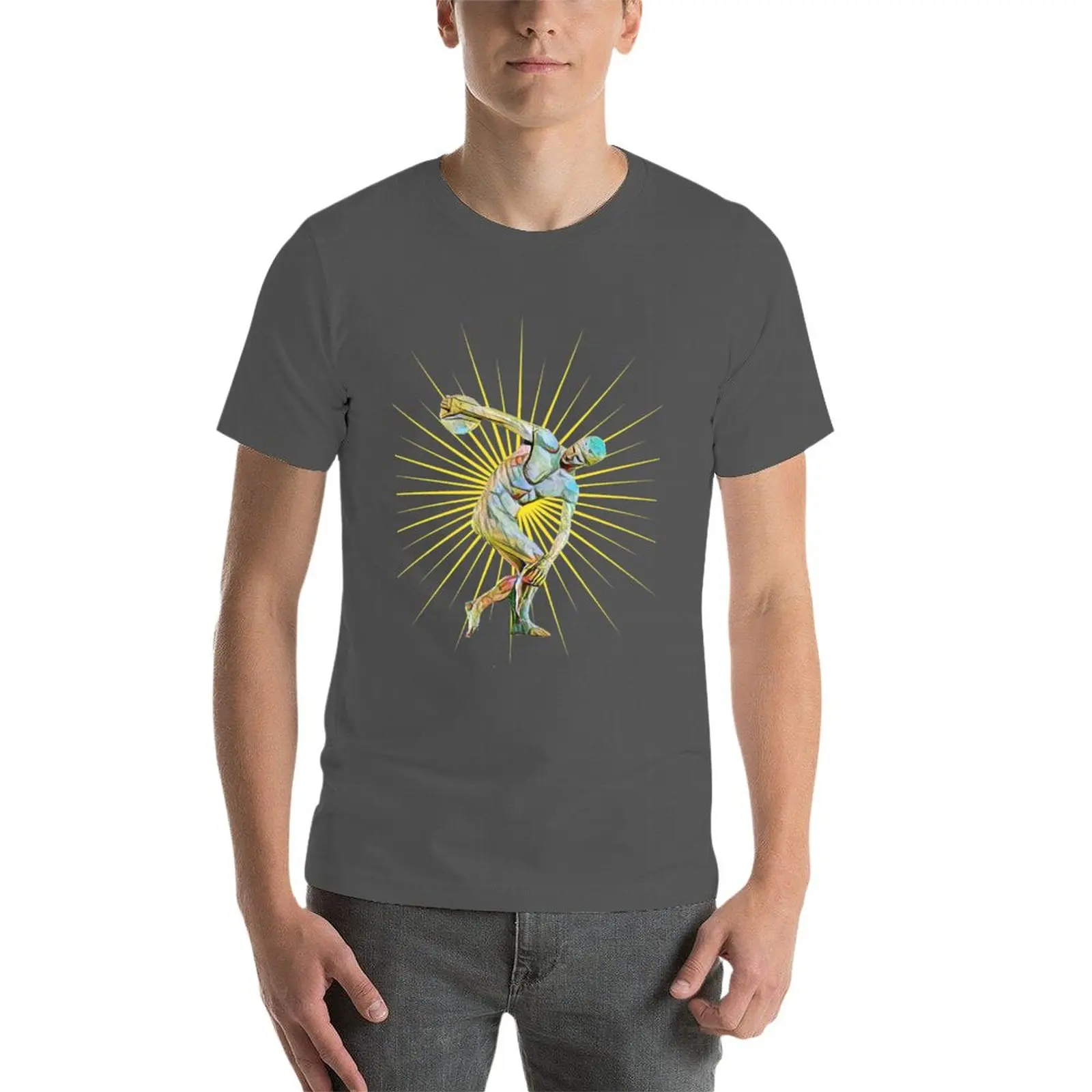 Новая греческая футболка Discus Thrower для трека и поля с животным принтом мальчиков