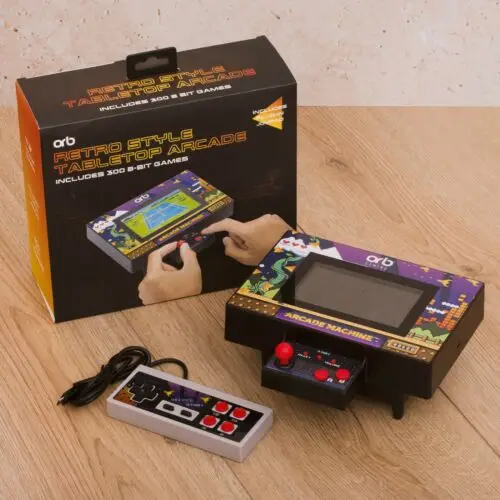 

Retro Tabletop Arcade Machine Official Orb Video Game Console Built-in 300 Games