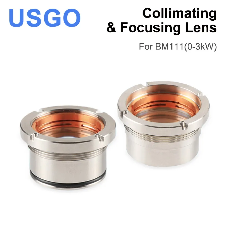 

USGO BM111 0-3KW Collimating & Focusing Lens D30 F100 F125mm with Lens Holder for Raytools Laser Cutting Head BM111