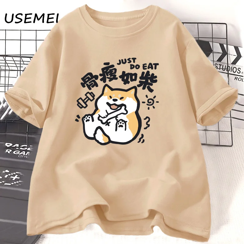 Футболки с рисунком Сиба-ину собаки женская одежда забавная Женская Мужская