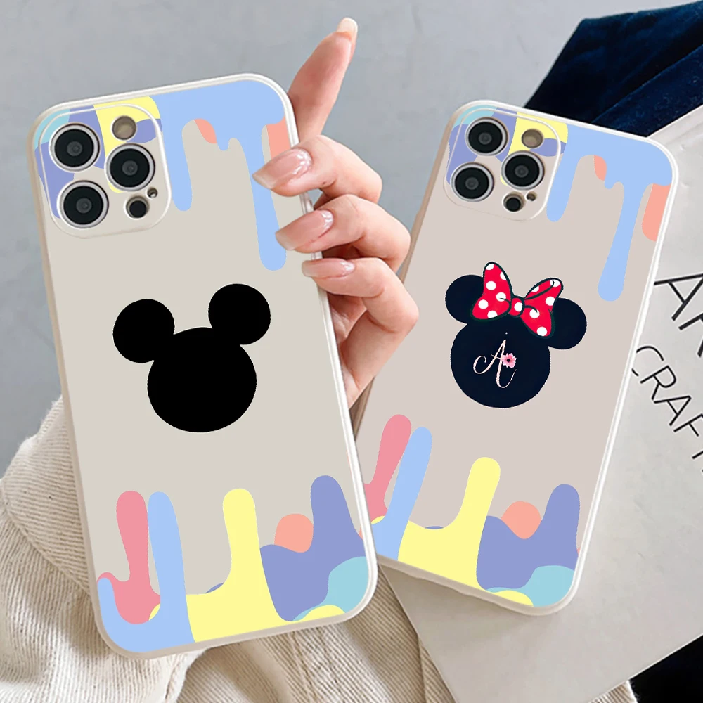 

Mickey Anime Phone Case For iPhone 11 13 12 Pro MAX Mini X XR XS SE 2020 8 7 6 6S Plus Cute Ice Cream Silicone Funda Back Cover