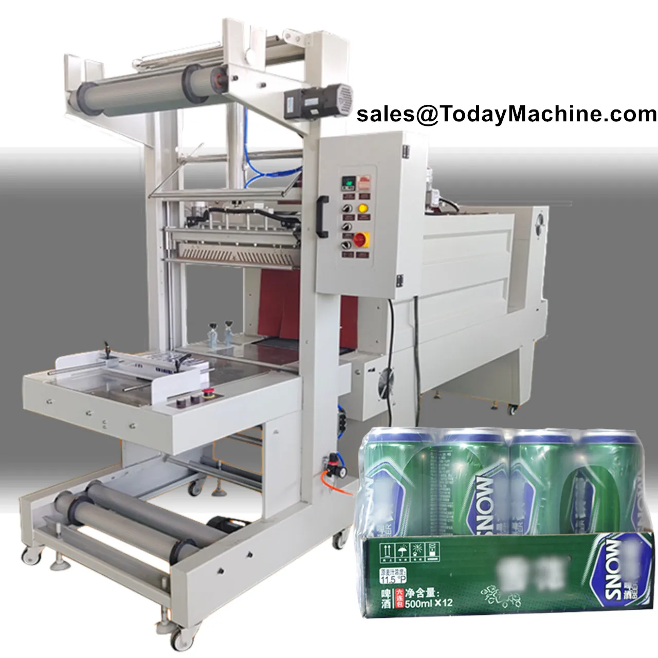 

Automatic Side Sealer Heat Film Shrink Tunnel Book Bottle Wrapping Machine